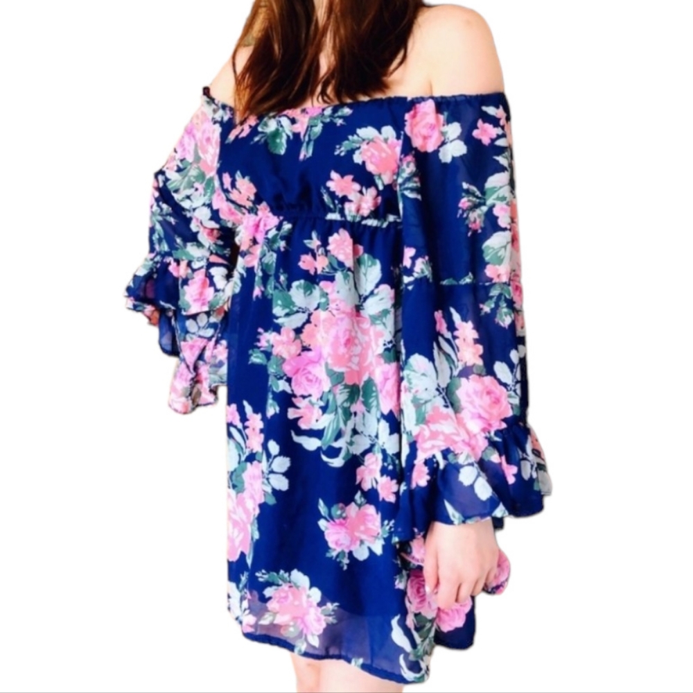Rue21 Scoop Neck or Off Shoulder Flowy Floral Dress
